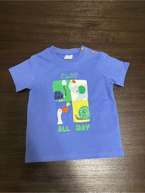 Play All Day Blue Kids Graphic Tee
